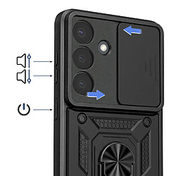 Acheter Avizar Coque pour Galaxy S26 Plus avec Bague Support et Cache Caméra Coulissant Noir