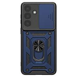 Avizar Coque pour Galaxy S26 Plus avec Bague Support et Cache Caméra Coulissant Bleu