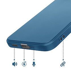 Acheter Avizar Coque pour Galaxy A57 en Silicone Souple Antichocs Oléophobe Bleu