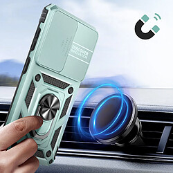 Avizar Coque pour Galaxy S26 avec Bague Support et Cache Caméra Coulissant Vert pas cher