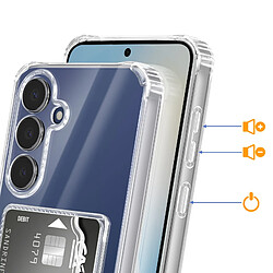 Avis Avizar Coque pour Galaxy S25 FE avec Porte-cartes Intégré et Coins Renforcés Transparent