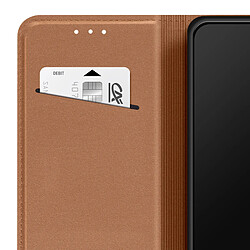Avizar Étui Folio pour Galaxy A57 avec Portes-cartes et Fonction Stand Marron pas cher