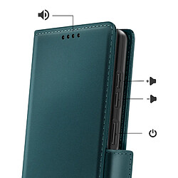 Avis Avizar Étui Portefeuille pour Galaxy S26 Effet Cuir Cousu avec Dragonne Vert