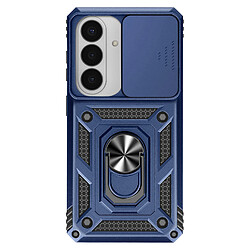Avizar Coque pour Galaxy S26 avec Bague Support et Cache Caméra Coulissant Bleu