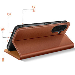 Acheter Avizar Étui Folio pour Galaxy A57 avec Portes-cartes et Fonction Stand Marron