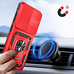 Avizar Coque pour Galaxy S26 avec Bague Support et Cache Caméra Coulissant Rouge pas cher
