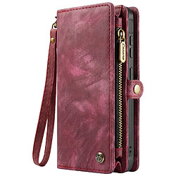 CaseMe Protection 2-en-1 pour Galaxy S26 avec Coque Détachable et Porte-Monnaie Bordeaux