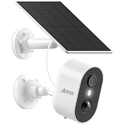 Caméra de Surveillance ANRAN 3MP WiFi sans Fil Batterie ,Vision Nocturne Couleur,Blanc