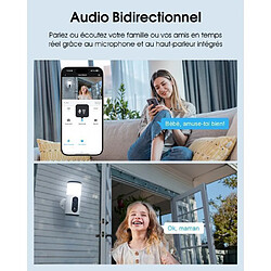 Lots de 2 Caméra de surveillance extérieure,+panneau solaire+lampe de jardin ANRAN F2M3 pas cher