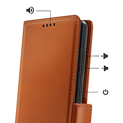 Avis Avizar Étui Portefeuille pour Galaxy S26 Effet Cuir Cousu avec Dragonne Marron
