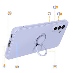 Acheter Avizar Coque pour Galaxy A57 Soft-Touch avec Bague de Support Magnétique Violet