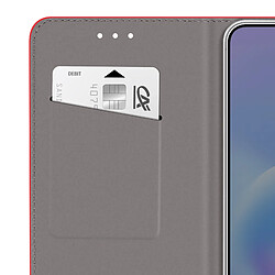 Avizar Étui pour Galaxy A57 Texturé Strié avec Fonction Support et Porte-cartes Rouge pas cher