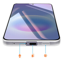 Avizar Coque MagSafe pour Galaxy A57 Effet Givrée avec Contour Caméra Surélevé Blanc pas cher