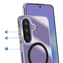 Avis Avizar Coque MagSafe pour Galaxy A57 Bi-matière Antichoc avec Bords Surélevés Noir