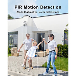 Acheter KIT Caméra de Surveillance ARCCTV 4MP Panneau Solaire,Vision Nocturne Couleur,360°PTZ,Blanc