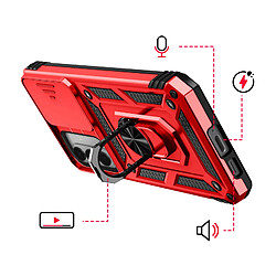 Avis Avizar Coque pour Galaxy S26 avec Bague Support et Cache Caméra Coulissant Rouge