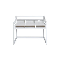 Pegane Bureau pour enfant avec 6 niches ouvertes de rangement , coloris blanc