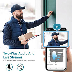 Acheter Caméra de Surveillance ANRAN 3MP WiFi sans Fil Batterie ,Vision Nocturne Couleur,Blanc