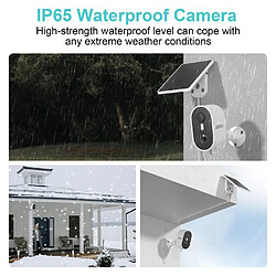 Caméra de Surveillance ANRAN 3MP WiFi sans Fil Batterie ,Vision Nocturne Couleur,Blanc pas cher