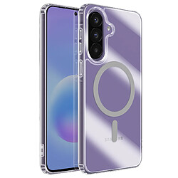 Avizar Coque MagSafe pour Galaxy A57 Bi-matière Antichoc avec Bords Surélevés Gris