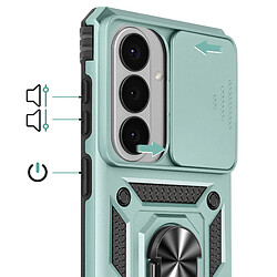 Acheter Avizar Coque pour Galaxy S26 avec Bague Support et Cache Caméra Coulissant Vert