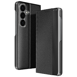 Avizar Étui Clapet pour Galaxy S26 Conception Bi-matière Ultra Fin avec Support Vidéo Noir