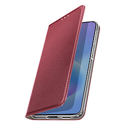 Avizar Étui Folio pour Galaxy A57 avec Porte-cartes et Fonction Support Vidéo Bordeaux