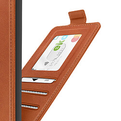 Avizar Étui pour Galaxy A17 Clapet Vertical avec Chaîne Bandoulière Métallique Marron pas cher
