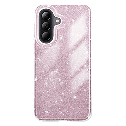 Avizar Coque pour Galaxy A57 Édition Glitter avec Bord Caméra Surélevé Rose