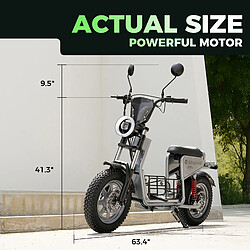 isinwheel Trottinette électrique H7Pro 1200W 48V 18.2Ah Double Suspension 60km/h Autonomie 70km