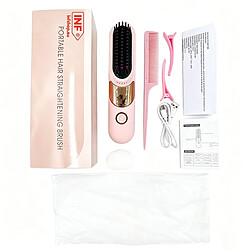 Acheter INF Lisseur et boucleur 2-en-1 sans fil - Portable, rechargeable, anti-brûlure Pink