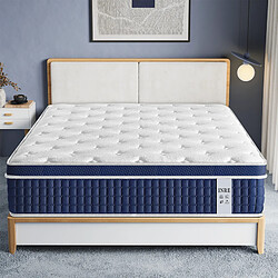 Matelas 160x200 cm - INRE - 30cm hybride -Ressorts indép -7 zones - Tissu respirant