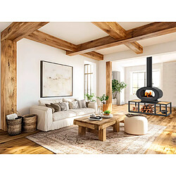 Acheter Poêle à bois fonte 8kw anthracite - 388151ANTH - Cube 2 - GODIN