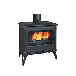 Poêle à bois fonte 8kw anthracite - 388151ANTH - Cube 2 - GODIN Poêle à bois 388151ANTH
