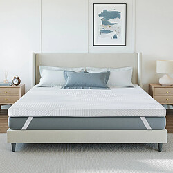 Surmatelas 140x190 cm HavenlyHome, 6cm, Haute résilience, Moelleux ou tonique