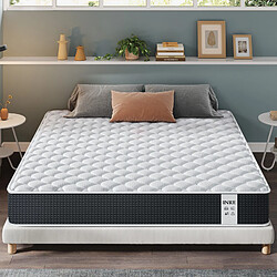 Matelas 180x200 cm INRE, 25cm, Haute résilience, 7 zones, Ferme, Tissu respirant