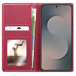 Mayaxess Étui 2 en 1 pour Galaxy S25 FE avec Coque Détachable et Support Vidéo Rouge pas cher