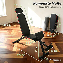 ZMH Banc de musculation réglable noir Multifonction 7 en 1 Pour Entraînement Complet pas cher