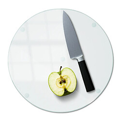 Tulup Planche à Découper Verre fi30 cm Ronde Transparente 1 pièce