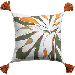 Les Ateliers du Linge Coussin imprimé en polycoton kentia