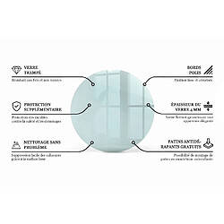 Acheter Tulup Plateau En Verre - fi80 cm - Ronde - Transparente - 2 pièce