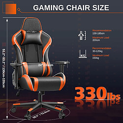 Acheter ByteLike Fauteuil gaming ergonomique - Noir et orange