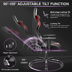 Avis ByteLike Fauteuil de gaming ergonomique - Noir et rouge