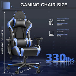 Acheter ByteLike Fauteuil gaming ergonomique - Noir et bleu