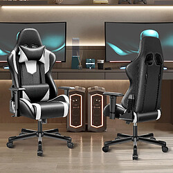 ByteLike Fauteuil de jeu ergonomique - Noir et blanc pas cher