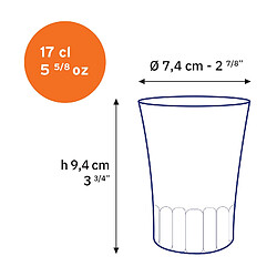 Duralex AMALFI - Tasse en verre transparent 17 cl (Lot de 4) pas cher
