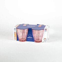 Duralex Le Picardie - Verre à eau - Rose 25cl (Lot de 4)