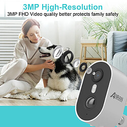 Avis Caméra de Surveillance ANRAN 3MP Panneau Solaire,stockée sur le cloud ,blanc,2PCS