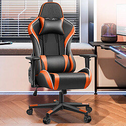 ByteLike Fauteuil gaming ergonomique - Noir et orange pas cher