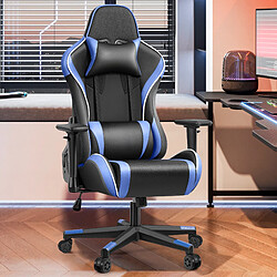 ByteLike Fauteuil gaming ergonomique - Noir et bleu pas cher